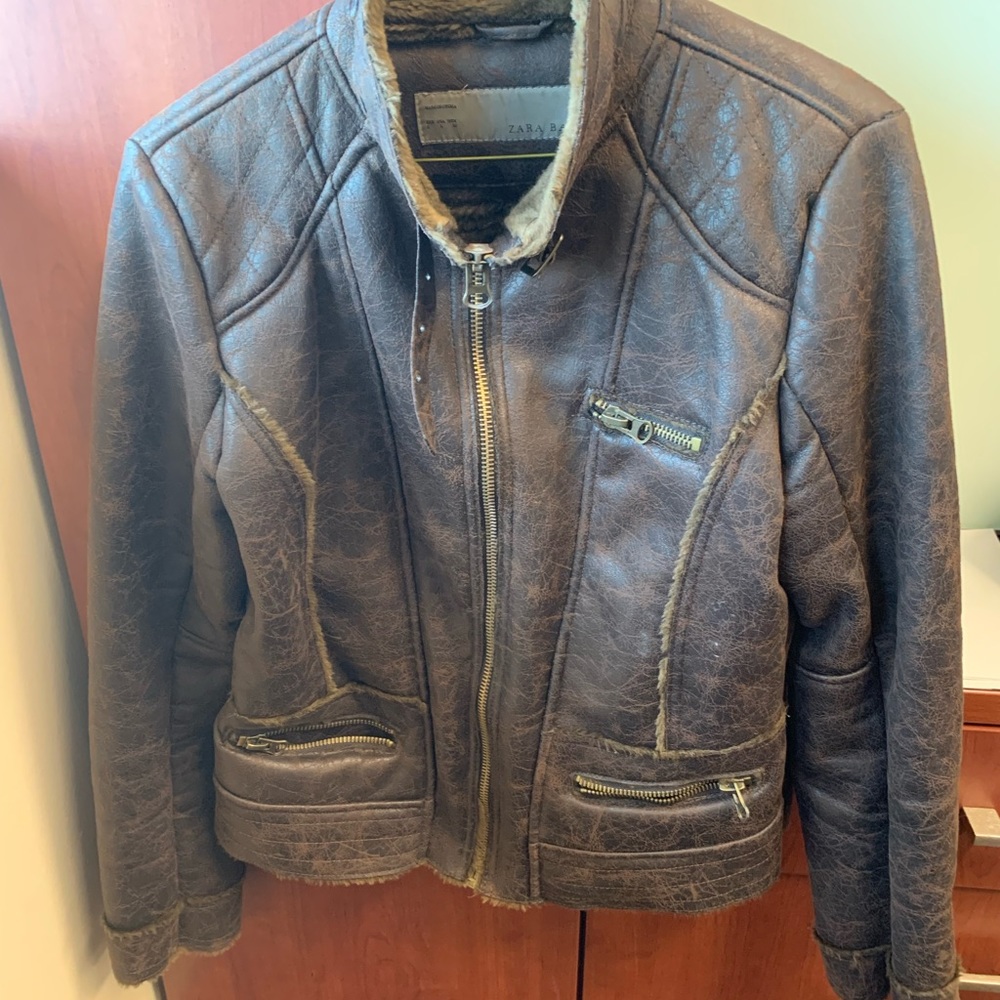Zara leathery sued jacket